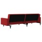 vidaXL Sofá cama de 2 plazas con dos almohadas terciopelo rojo tinto vidaXL Sofá cama de 2 plazas con dos almohadas terciopelo rojo tinto
