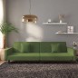 vidaXL Sofá cama de 2 plazas con dos almohadas terciopelo verde oscuro vidaXL Sofá cama de 2 plazas con dos almohadas terciopelo verde oscuro