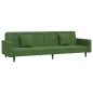 vidaXL Sofá cama de 2 plazas con dos almohadas terciopelo verde oscuro vidaXL Sofá cama de 2 plazas con dos almohadas terciopelo verde oscuro