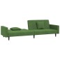 vidaXL Sofá cama de 2 plazas con dos almohadas terciopelo verde oscuro vidaXL Sofá cama de 2 plazas con dos almohadas terciopelo verde oscuro