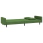 vidaXL Sofá cama de 2 plazas con dos almohadas terciopelo verde oscuro vidaXL Sofá cama de 2 plazas con dos almohadas terciopelo verde oscuro