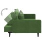 vidaXL Sofá cama de 2 plazas con dos almohadas terciopelo verde oscuro vidaXL Sofá cama de 2 plazas con dos almohadas terciopelo verde oscuro