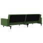 vidaXL Sofá cama de 2 plazas con dos almohadas terciopelo verde oscuro vidaXL Sofá cama de 2 plazas con dos almohadas terciopelo verde oscuro