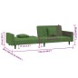 vidaXL Sofá cama de 2 plazas con dos almohadas terciopelo verde oscuro vidaXL Sofá cama de 2 plazas con dos almohadas terciopelo verde oscuro