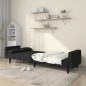 vidaXL Sofá cama de 2 plazas con dos almohadas terciopelo negro