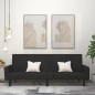 vidaXL Sofá cama de 2 plazas terciopelo negro vidaXL Sofá cama de 2 plazas terciopelo negro