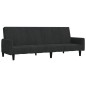 vidaXL Sofá cama de 2 plazas terciopelo negro vidaXL Sofá cama de 2 plazas terciopelo negro