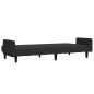 vidaXL Sofá cama de 2 plazas terciopelo negro vidaXL Sofá cama de 2 plazas terciopelo negro