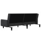 vidaXL Sofá cama de 2 plazas terciopelo negro vidaXL Sofá cama de 2 plazas terciopelo negro