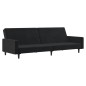 vidaXL Sofá cama de 2 plazas terciopelo negro vidaXL Sofá cama de 2 plazas terciopelo negro