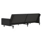 vidaXL Sofá cama de 2 plazas terciopelo negro vidaXL Sofá cama de 2 plazas terciopelo negro