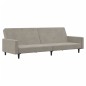 vidaXL Sofá cama de 2 plazas terciopelo gris claro vidaXL Sofá cama de 2 plazas terciopelo gris claro