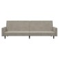 vidaXL Sofá cama de 2 plazas terciopelo gris claro vidaXL Sofá cama de 2 plazas terciopelo gris claro