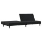 vidaXL Sofá cama de 2 plazas terciopelo negro vidaXL Sofá cama de 2 plazas terciopelo negro