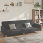 vidaXL Sofá cama de 2 plazas tela gris oscuro