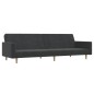 vidaXL Sofá cama de 2 plazas tela gris oscuro