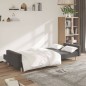 vidaXL Sofá cama de 2 plazas tela gris oscuro