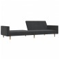 vidaXL Sofá cama de 2 plazas tela gris oscuro