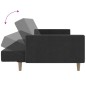 vidaXL Sofá cama de 2 plazas tela gris oscuro