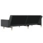 vidaXL Sofá cama de 2 plazas tela gris oscuro
