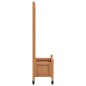 vidaXL Jardinera con enrejado y ruedas madera maciza de abeto marrón vidaXL Jardinera con enrejado y ruedas madera maciza de abeto marrón