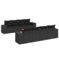 vidaXL Set de sofás de jardín 8 piezas y cojines ratán sintético negro vidaXL Set de sofás de jardín 8 piezas y cojines ratán sintético negro