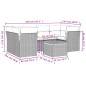 vidaXL Set sofás de jardín 7 piezas y cojines ratán sintético beige vidaXL Set sofás de jardín 7 piezas y cojines ratán sintético beige