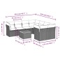 vidaXL Set de sofás de jardín 9 pzas con cojines ratán sintético beige vidaXL Set de sofás de jardín 9 pzas con cojines ratán sintético beige