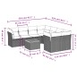 vidaXL Set de muebles de jardín 9 pzas y cojines ratán sintético gris vidaXL Set de muebles de jardín 9 pzas y cojines ratán sintético gris