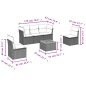 vidaXL Juego de sofás jardín con cojines 6 pzas ratán sintético beige vidaXL Juego de sofás jardín con cojines 6 pzas ratán sintético beige