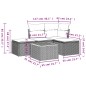 vidaXL Set de muebles de jardín 5 pzas y cojines ratán sintético negro vidaXL Set de muebles de jardín 5 pzas y cojines ratán sintético negro