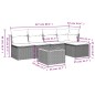 vidaXL Set de sofás de jardín 6 piezas y cojines ratán sintético negro vidaXL Set de sofás de jardín 6 piezas y cojines ratán sintético negro