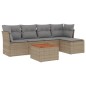 vidaXL Juego de sofás jardín con cojines 6 pzas ratán sintético beige vidaXL Juego de sofás jardín con cojines 6 pzas ratán sintético beige