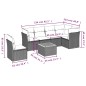 vidaXL Set de comedor de jardín 7 pzas y cojines ratán sintético negro vidaXL Set de comedor de jardín 7 pzas y cojines ratán sintético negro