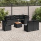 vidaXL Set de sofás de jardín 8 piezas y cojines ratán sintético negro vidaXL Set de sofás de jardín 8 piezas y cojines ratán sintético negro