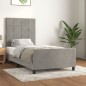 vidaXL Estructura de cama con cabecero terciopelo gris claro 100x200cm vidaXL Estructura de cama con cabecero terciopelo gris claro 100x200cm
