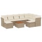 vidaXL Juego de sofás jardín con cojines beige 10 pzas ratán sintético vidaXL Juego de sofás jardín con cojines beige 10 pzas ratán sintético