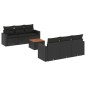 vidaXL Set de comedor de jardín 7 pzas y cojines ratán sintético negro vidaXL Set de comedor de jardín 7 pzas y cojines ratán sintético negro