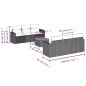 vidaXL Set de comedor de jardín 7 pzas y cojines ratán sintético negro vidaXL Set de comedor de jardín 7 pzas y cojines ratán sintético negro