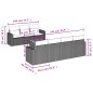 vidaXL Set de sofás de jardín 8 pzas y cojines ratán sintético gris