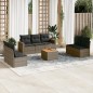 vidaXL Set de sofás de jardín 8 pzas y cojines ratán sintético gris vidaXL Set de sofás de jardín 8 pzas y cojines ratán sintético gris