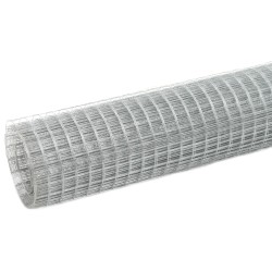 vidaXL Malla de alambre de acero galvanizado plateada 10x1,5 m