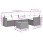 vidaXL Set de sofás de jardín 6 piezas y cojines ratán sintético negro vidaXL Set de sofás de jardín 6 piezas y cojines ratán sintético negro