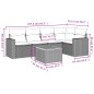 vidaXL Set de muebles de jardín 6 pzas y cojines ratán sintético gris