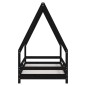 vidaXL Estructura de cama para niños madera de pino negro 80x160 cm vidaXL Estructura de cama para niños madera de pino negro 80x160 cm