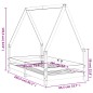 vidaXL Estructura de cama para niños madera de pino negro 80x160 cm vidaXL Estructura de cama para niños madera de pino negro 80x160 cm