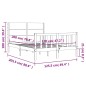 vidaXL Estructura de cama con cabecero madera maciza 120x200 cm