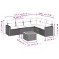vidaXL Set de sofás de jardín 7 piezas con cojines ratán PE gris vidaXL Set de sofás de jardín 7 piezas con cojines ratán PE gris