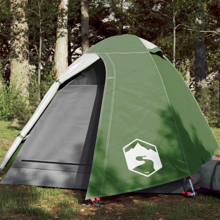 vidaXL Tienda de campaña 2 personas tafetán 185T verde 254x135x112 cm