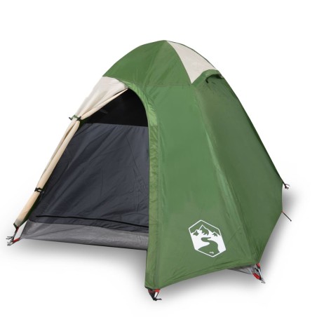 vidaXL Tienda de campaña 2 personas tafetán 185T verde 254x135x112 cm